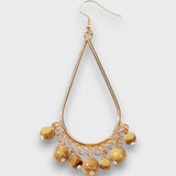Solira – Vintage Drop Earrings with Wood Elements