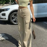 Iria Pantalón Cargo Corte Recto vista frontal