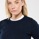 Victoria | Navy sweater - cotton