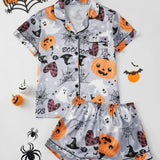 Conjunto de pijama de satén para Halloween