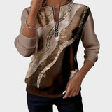 Vânia | Printed Zip-Up Sweater