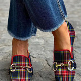 Paca | Plaid Buckle Loafers