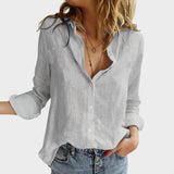 Aurora - Blusa artesanal en lino natural