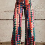 BETH™ - Pantalones bohemios de pierna ancha y colores vibrantes