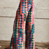 BETH™ - Pantalones bohemios de pierna ancha y colores vibrantes