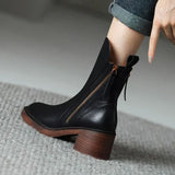 Pernelle | Botas de cuero con tacón cuadrado