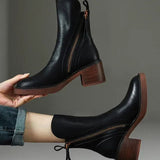 Pernelle | Botas de cuero con tacón cuadrado