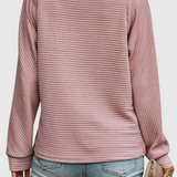 Elene | V-Neck Zip-Up Long Sleeve Sweater