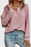 Elene | Jersey de Cuello en V con Cremallera y Manga Larga