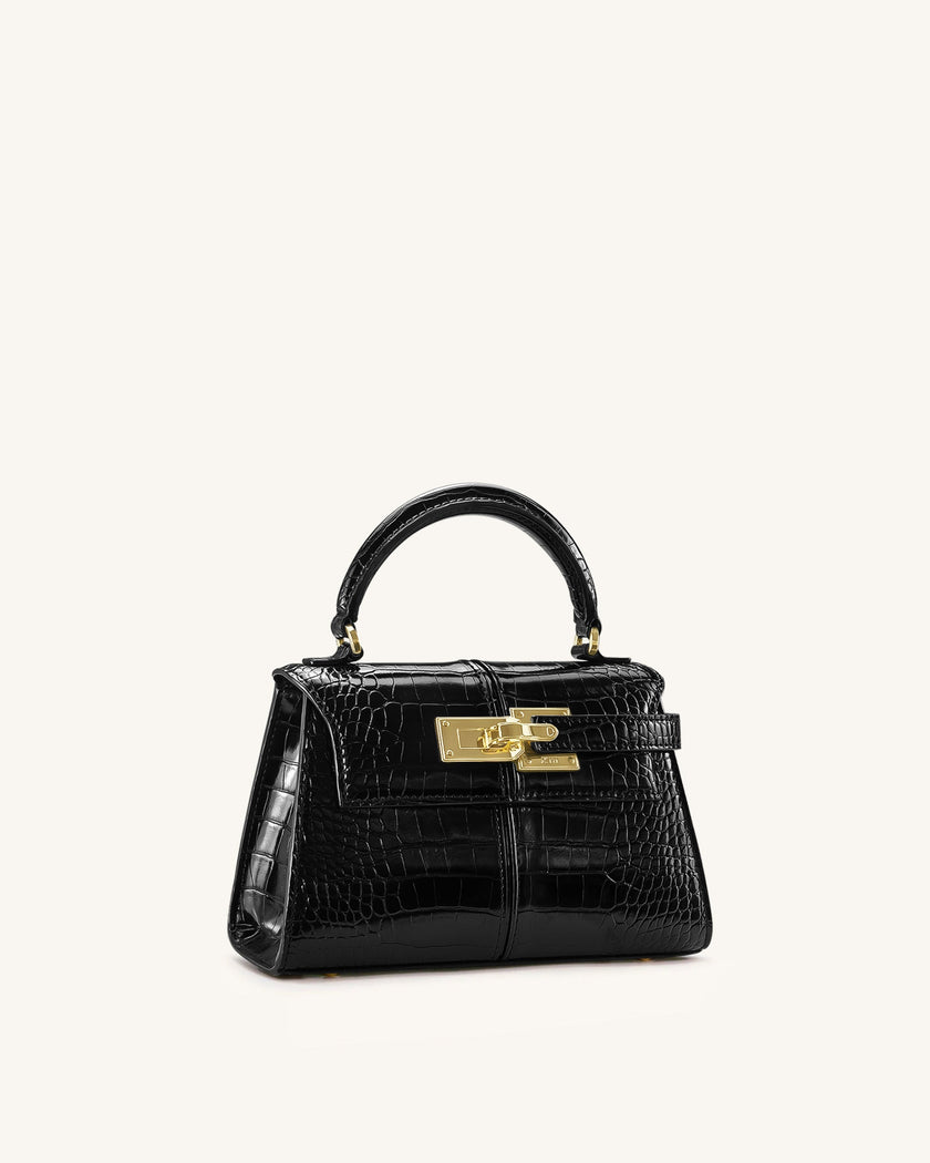 Elisa Bolso de Mano Cocodrilo Negro bolso femenino moderno