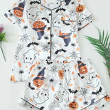 Conjunto de pijama de satén para Halloween