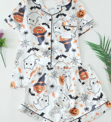 Conjunto de pijama de satén para Halloween