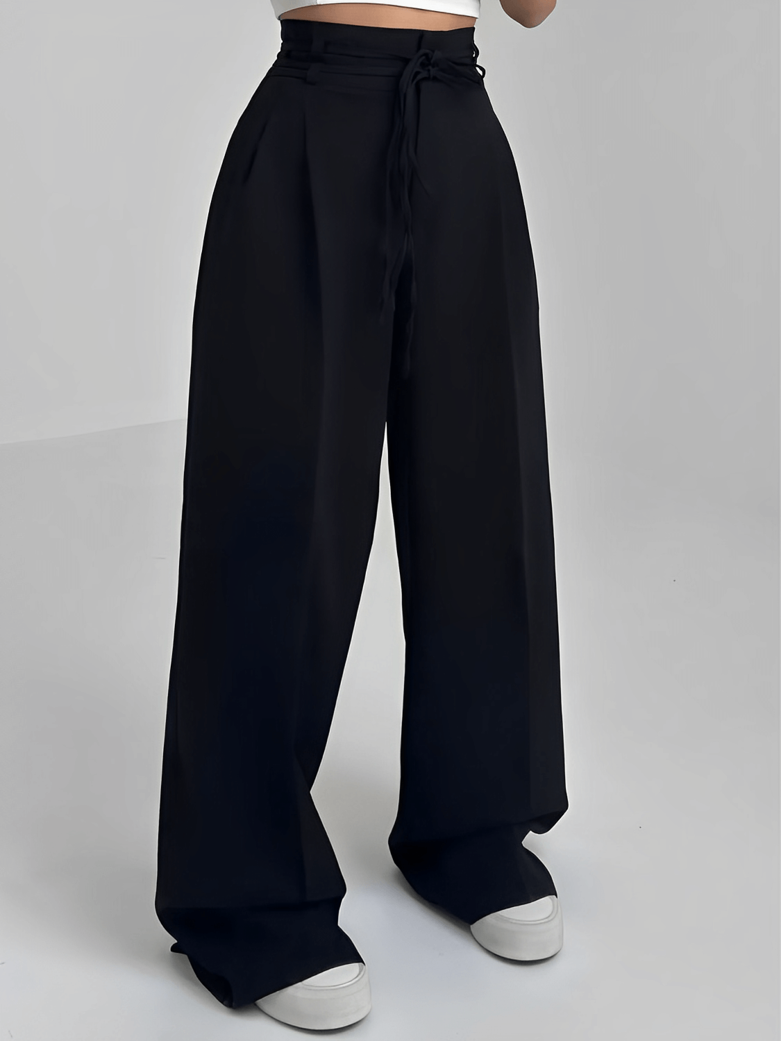 Gema Pantalón Sastre de Cintura Alta detalle de la cintura