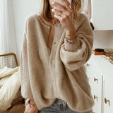 Angela | Soft modern relaxed fit button cardigan