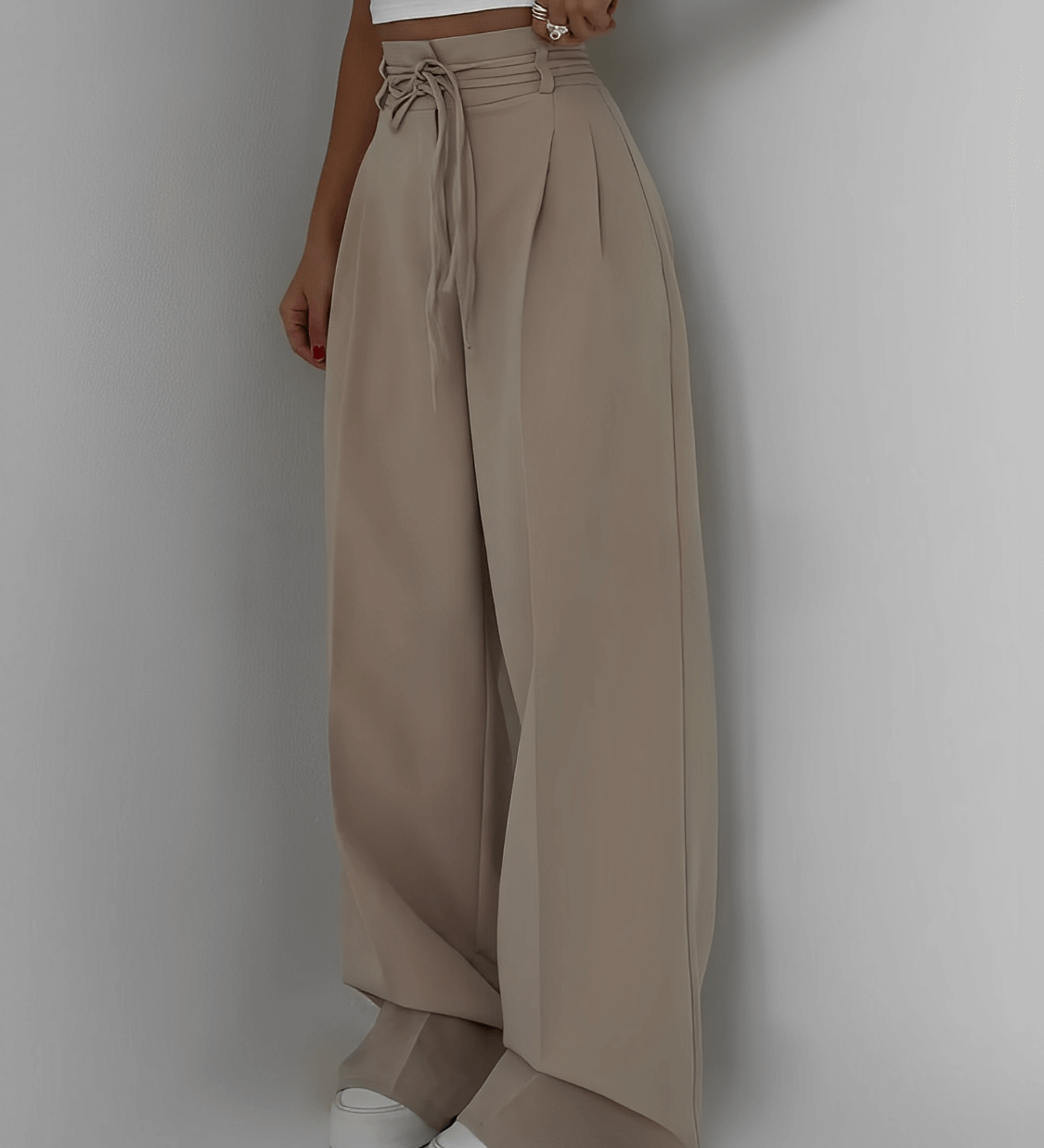 Gema Pantalón Sastre de Cintura Alta vista lateral
