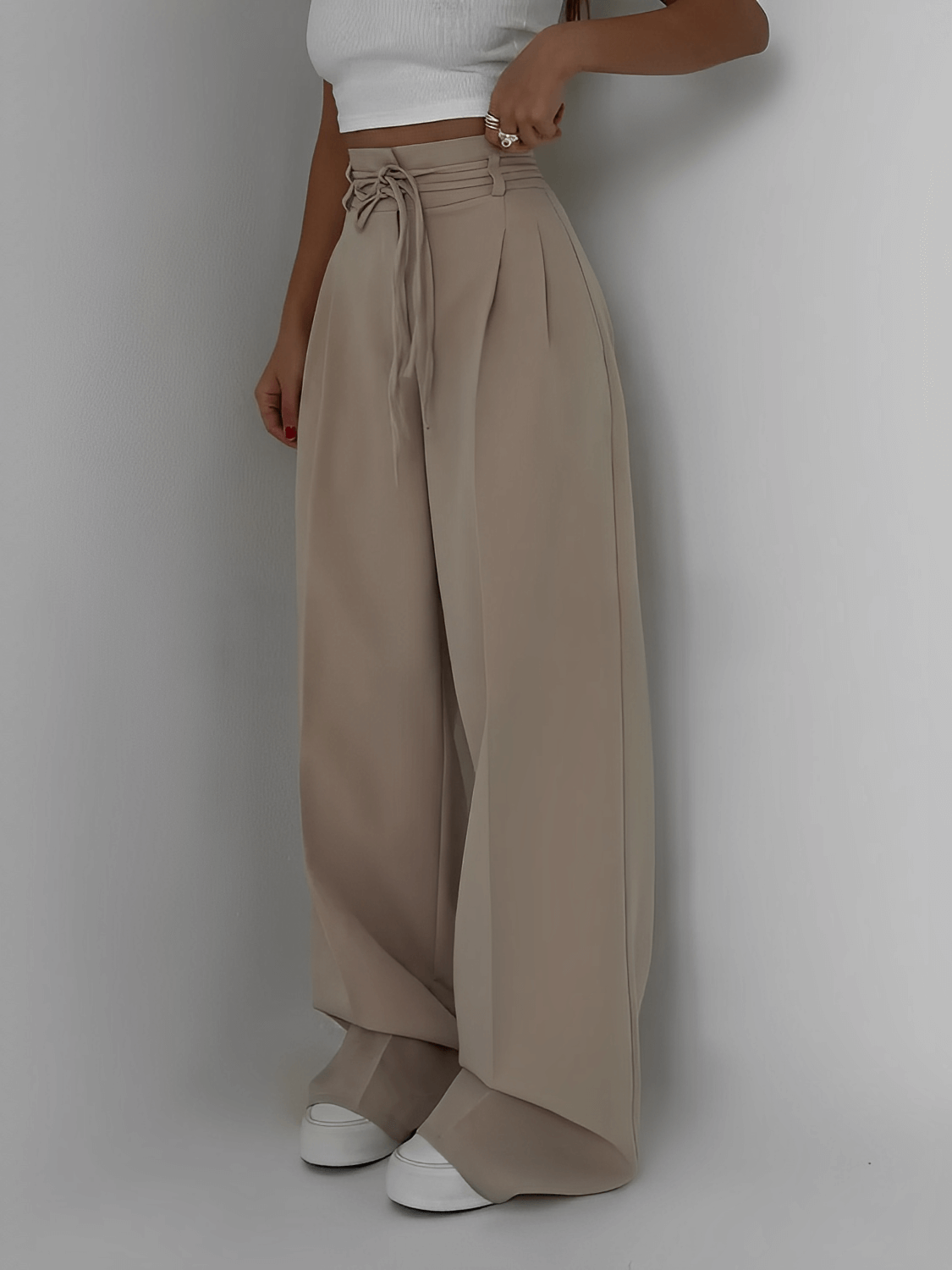 Gema Pantalón Sastre de Cintura Alta vista lateral