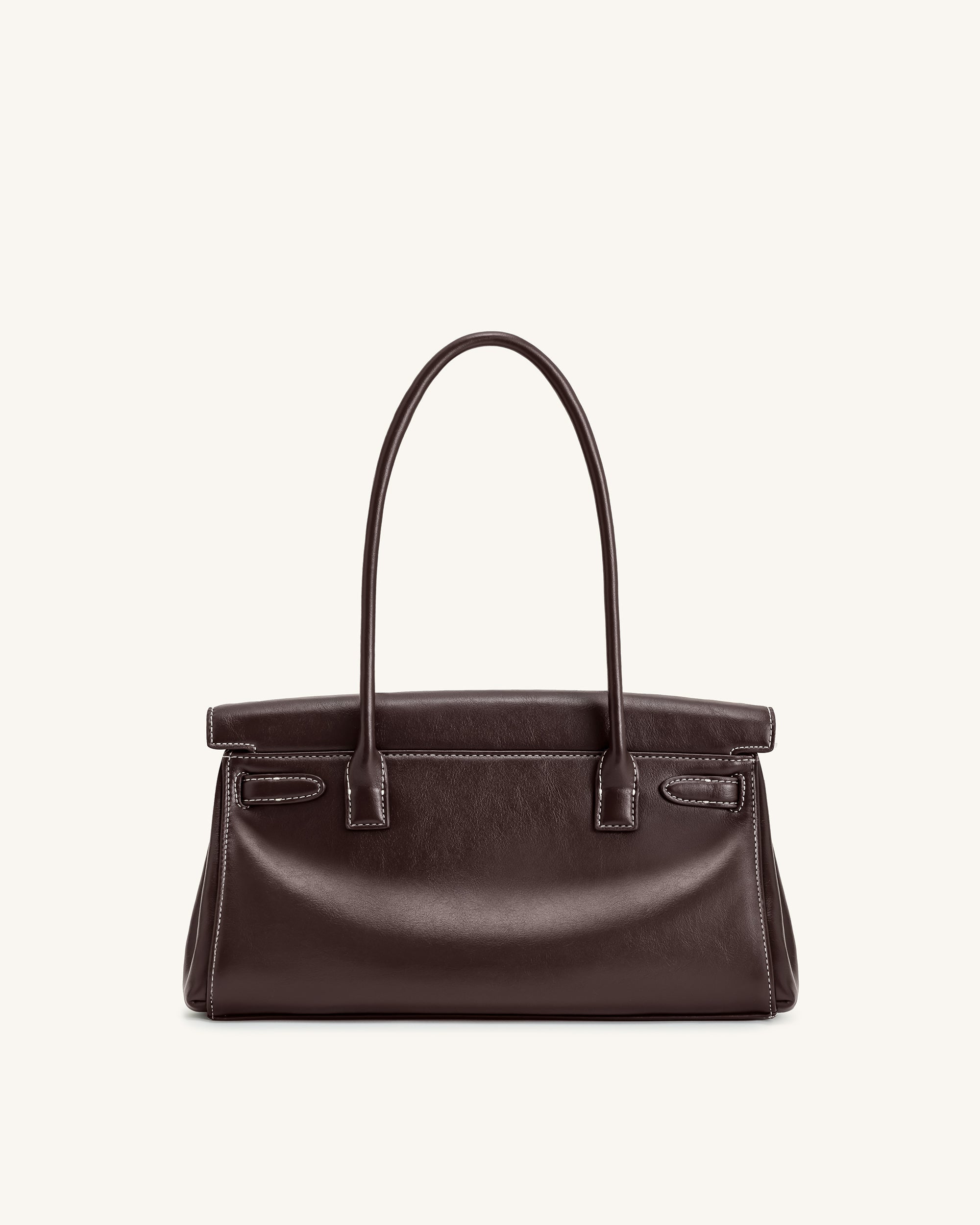 Iara Bolso de hombro Marrón oscuro bolso elegante moderno