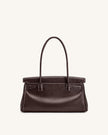 Iara Bolso de hombro Marrón oscuro bolso elegante moderno