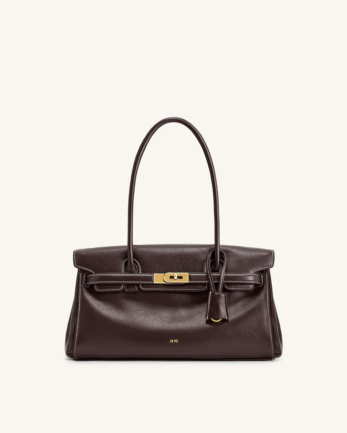Iara Bolso de hombro Marrón oscuro elegante para mujer