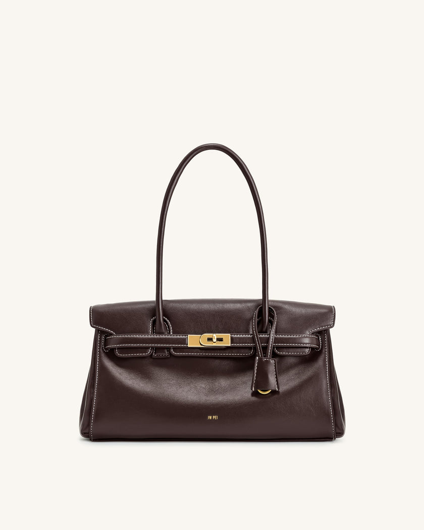 Iara Bolso de hombro Marrón oscuro elegante para mujer