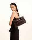 Iara Bolso de hombro Marrón oscuro bolso femenino moderno