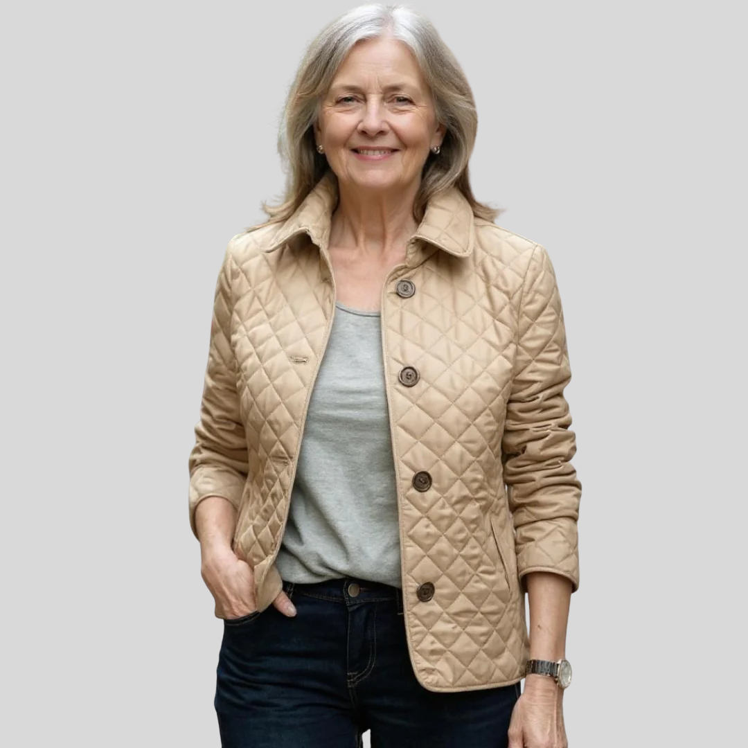 Diana - Chaqueta acolchada casual con cuello vuelto