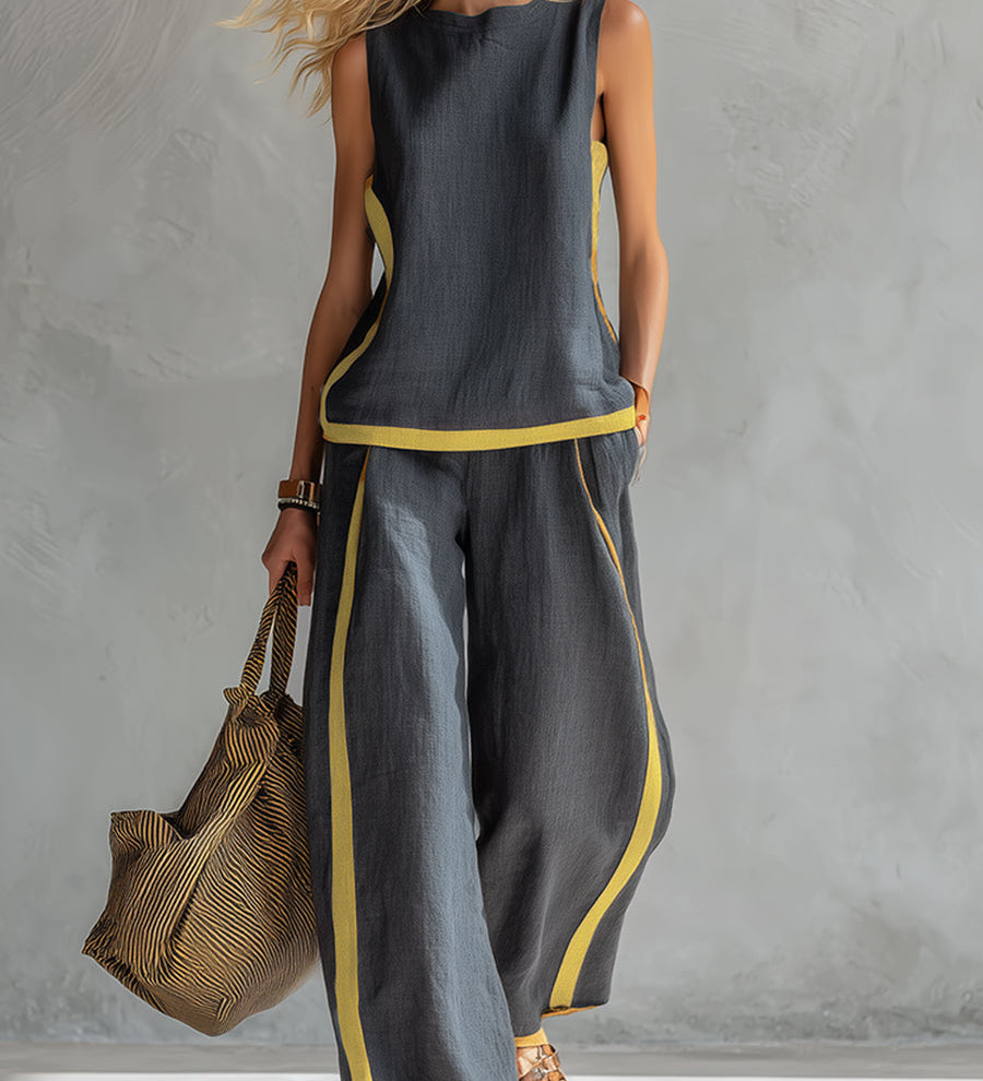LEILA | CONJUNTO ELEGANTE DE LINO Y ALGODÓN
