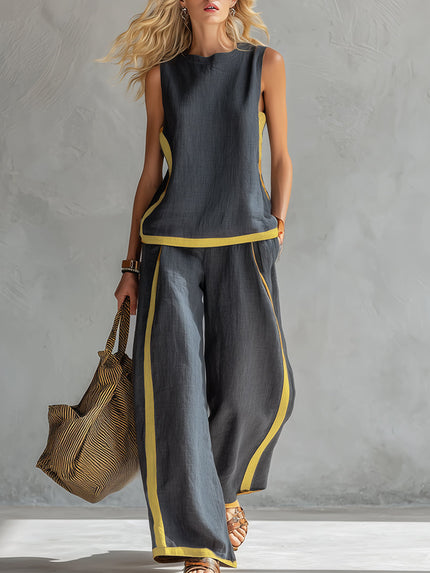 LEILA | CONJUNTO ELEGANTE DE LINO Y ALGODÓN