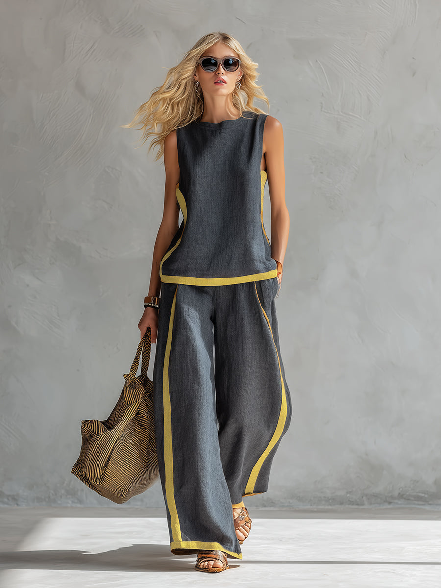 LEILA | CONJUNTO ELEGANTE DE LINO Y ALGODÓN