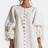 Marcelle | Vestido con flores en relieve