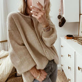 Angela | Soft modern relaxed fit button cardigan