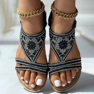 SANDALIAS ELEGANTES CON PIEDRAS BRILLANTES