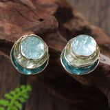 Hand-painted vintage earrings