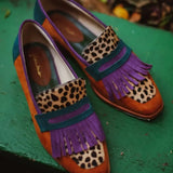 Justa | Leopard Brown Loafers