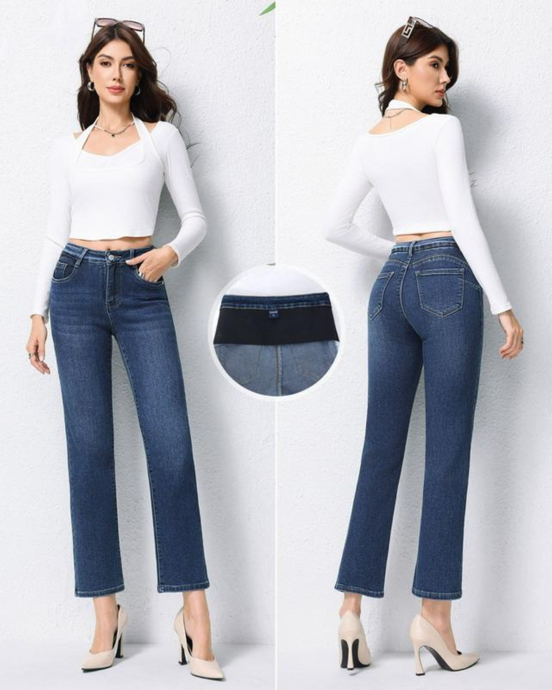 Olga Pantalón recto con faja integrada vista frontal  Image 2 Olga Pantalón recto con faja integrada vista lateral  Image 3 Olga Pantalón recto con faja integrada vista trasera  Image 4 Olga Pantalón recto con faja integrada detalle de la cintura  Image 5 Olga Pantalón recto con faja integrada detalle del diseño  Image 6 Olga Pantalón recto con faja integrada look femenino elegante