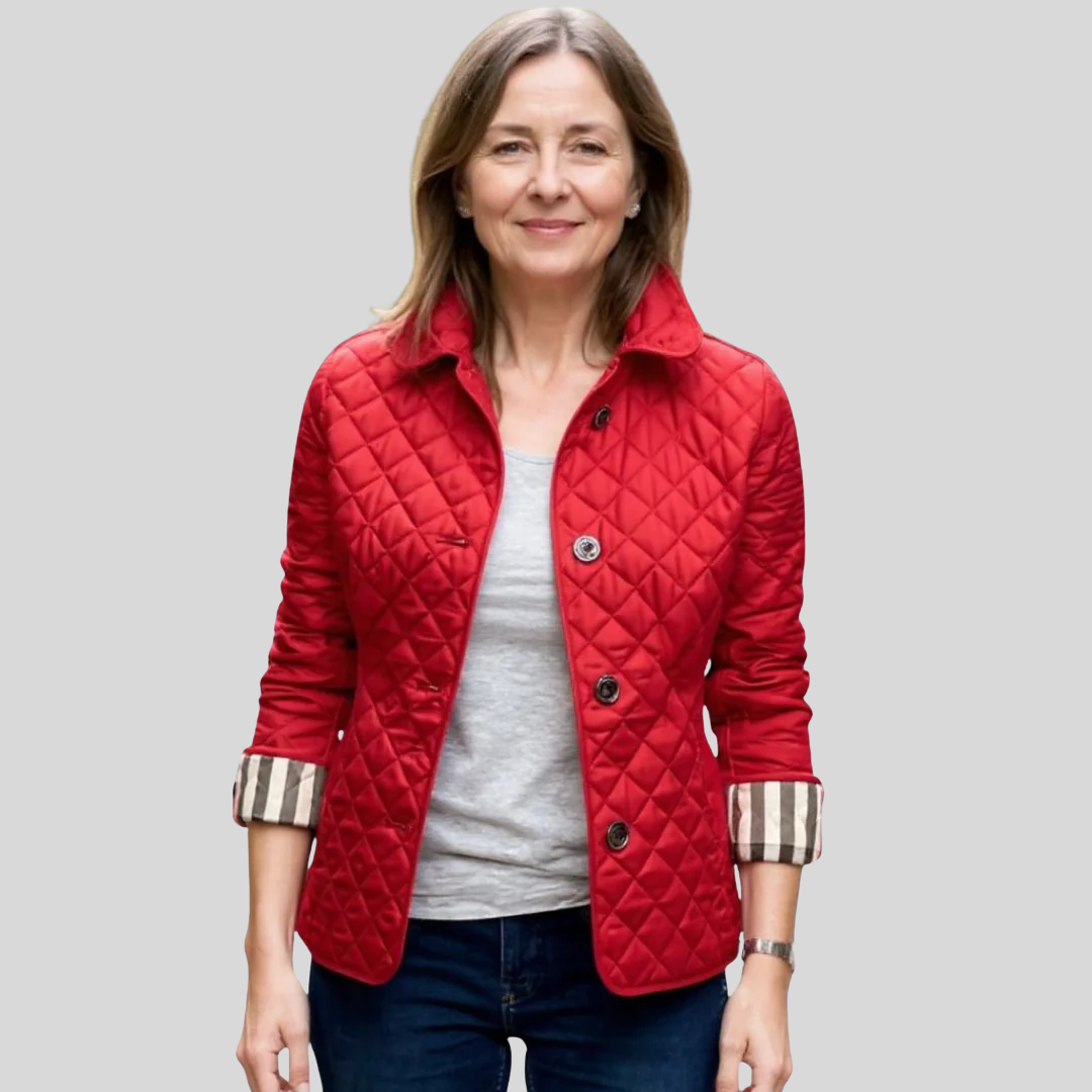 Diana - Chaqueta acolchada casual con cuello vuelto
