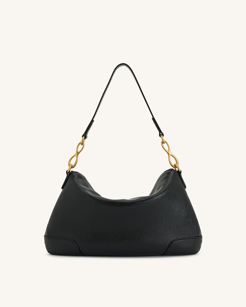 Macarena Bolso de Hombro con Colgante de Metal Negro accesorio laiagasteiz