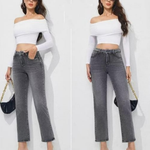 Olga Pantalón recto con faja integrada look femenino elegante