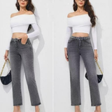 Olga Pantalón recto con faja integrada look femenino elegante
