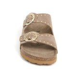 Sandalia Bari Glam Beige Arena para Mujer Babunkers by Billowy