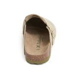 Zueco Palermo Glam Ecru Kaki Mujer