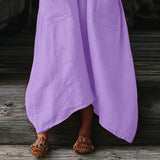 Mila | V-neck Linen Maxi Dress
