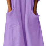 Mila | V-neck Linen Maxi Dress