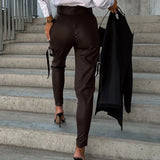 Celia Pantalón de Cuero Chic look femenino elegante