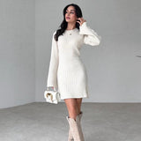 York | Vestido corto de suéter de otoño