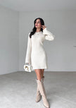 York | Vestido corto de suéter de otoño