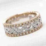 Ivy Cascade - Two-Tone Hollow Ring