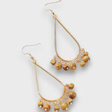 Solira – Vintage Drop Earrings with Wood Elements