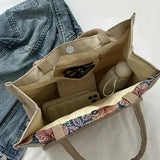 Eco-Friendly Jute Bag with Floral Print