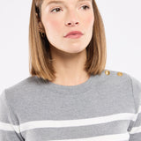 Daniela | Striped navy blue sweater - merino wool